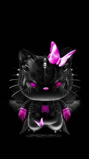 Sort Hello Kitty i mørkt kostume — Cat Noir Wallpapers