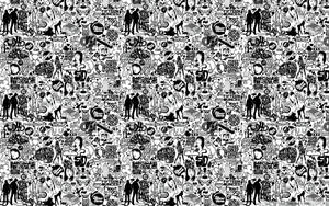 Sort/hvid tegneserie alt æstetik — Alternativ æstetik Wallpapers