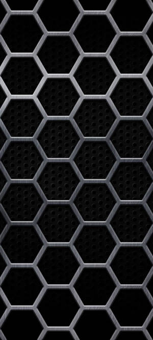 Sort iPhone sekskantnet wallpaper — Pixel 10 Wallpapers