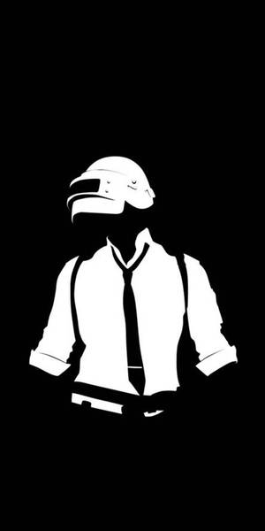 Sort og hvid PUBG-logo — 18:9 Wallpapers