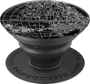 Sort Pop Socket med grafisk design