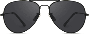 Sorte aviator-solbriller
