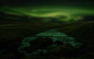 Spektakulær grøn nordlys mørk 4k