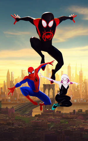 Spider-Man Into The Spider-Verse i New York tapet — RedMagic Astra 2 Wallpapers