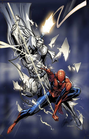 Spiderman X Moon Knight Telefon wallpaper — Lenovo Tab Plus Gen 2 Wallpapers