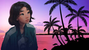 Spiller 067 Squid Game i lilla himmel tapet — 067 Squid Game Wallpapers