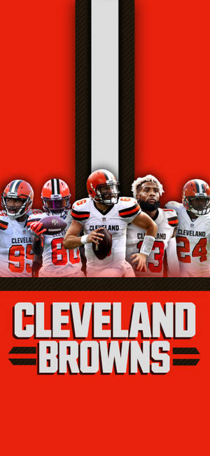 Spillere fra Cleveland Browns baggrund — iPhone 15 Plus Wallpapers