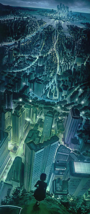 Spøgelsesæstetisk Skolepige På Klippe — Galaxy Z Flip Wallpapers