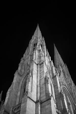 St Patrick Cathedral New York Sort Hvid — Xiaomi Pad 8 Pro Wallpapers