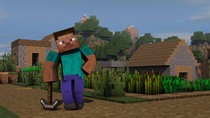 Steve med jernhakke Minecraft HD — Minecraft Wallpapers