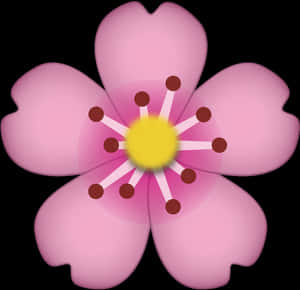 Kirsebærblomst clipart fil - Kirsebærblomst emoji png, gennemsigtig png — Pink Floral Wallpapers