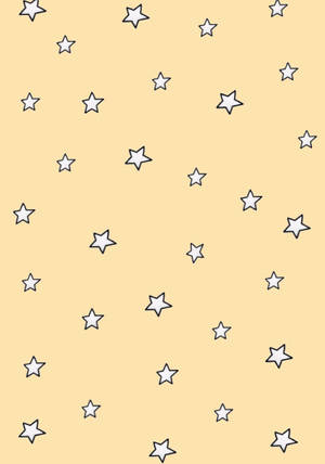 Stjernehimmel Sød Pastelgul Æstetik — Stjerner Wallpapers