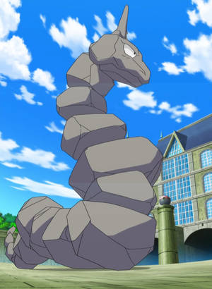 Stor Onix foran hus — Pokemon telefon Wallpapers