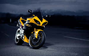 Motorcykelbaggrund — Gul æstetik Wallpapers