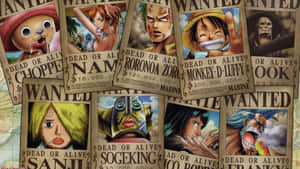 Stråhattene — One piece skrivebord Wallpapers