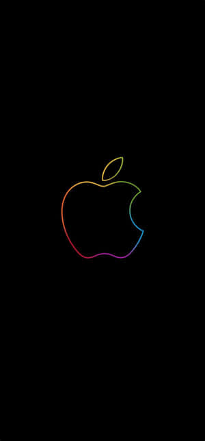 Strålende Apple Regnbue-logo på Slank iPhone-baggrund — Oppo Find X9s Wallpapers