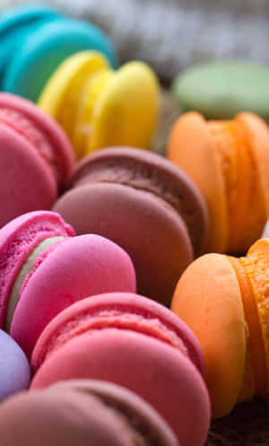 Strålende og livlige søde macarons — Infinix Xpad Wallpapers
