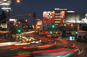 Sunset Boulevard Langtidseksponering tapet