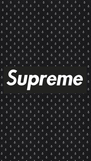 Supreme-brand i sort og hvid tapet — Låseskærm Wallpapers