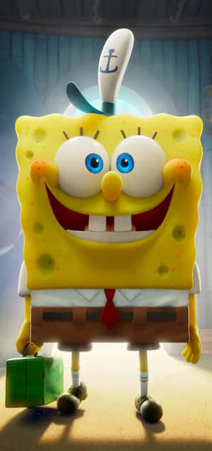 SpongeBob Pfp Nærbillede Smil — Vivo X Wallpapers