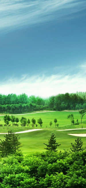Iphone X golfbanebaggrund — iPhone 11 Wallpapers