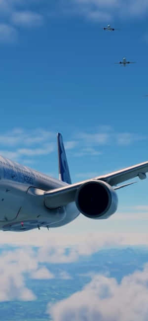 iPhone Xs Microsoft Flight Simulator baggrund — Galaxy A55 Wallpapers
