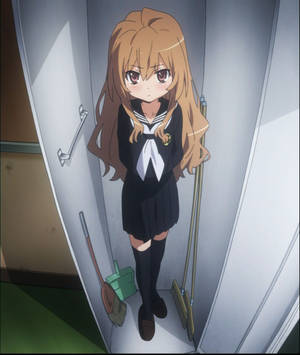 Toradora Taiga Aisaka i skab baggrundsbillede. — Motorola Razr Ultra 2026 Wallpapers