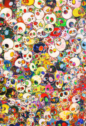 Takashi Murakami kranier stor 4K — Xiaomi Pad 9 Pro Wallpapers