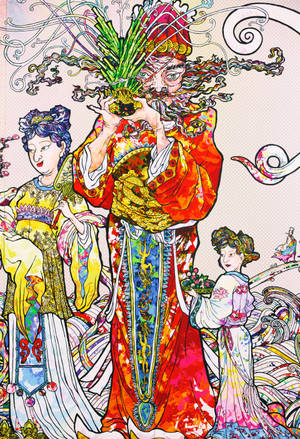 Takashi Murakami Familie 4K — IQOO Pad Wallpapers