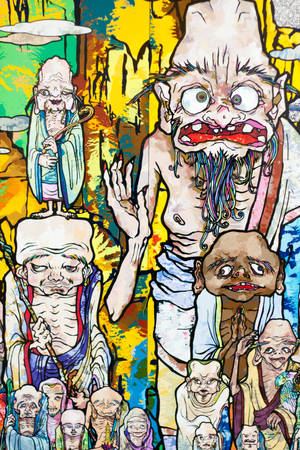 Takashi Murakami ældre herrer 4K — Xiaomi Pad 9 Pro Max Wallpapers