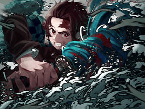 Tanjiro Vandånding Demon Slayer PFP — Djævelsdræber tanjiro Wallpapers