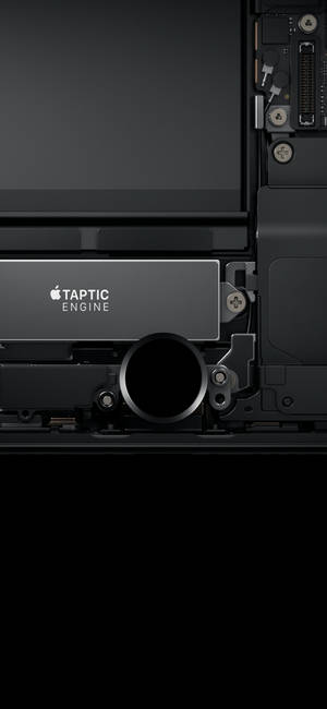 Taptic Engine Minimalistisk Mørk Iphone — iPhone 18 Pro Wallpapers