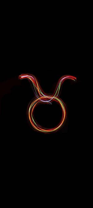 Taurus Farverigt neonsymbol — Pixel 11 Wallpapers