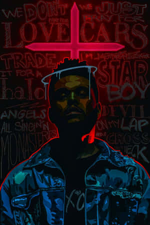 The Weeknd optræder på scenen — Vivo Pad SE Wallpapers