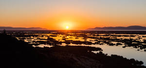 Titicaca-søen smuk solnedgang tapet — Smuk solnedgang Wallpapers