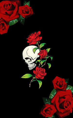 Love Skulls And Roses — Galaxy Tab Active Wallpapers