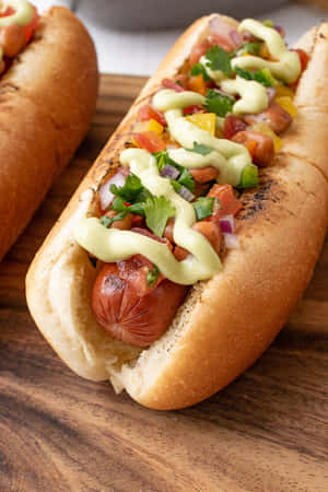 Hotdog billeder — Pølse i brød Wallpapers