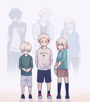 Todoroki Familien tre søskende wallpaper. — Vivo X Fold Wallpapers