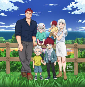 Todoroki familie naturbaggrund baggrund — Galaxy Z Flip7 FE Wallpapers