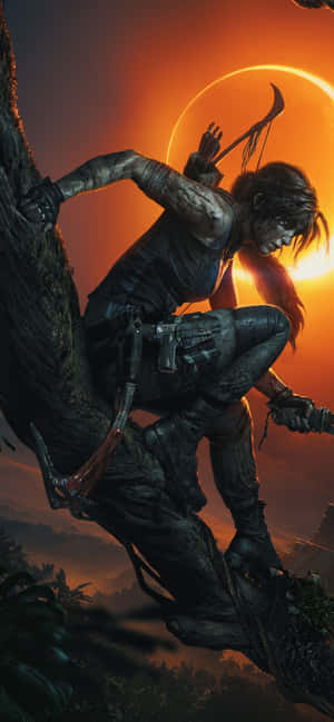 Iphone Xs Max Rise Of The Tomb Raider Baggrund — iPhone 17 Wallpapers