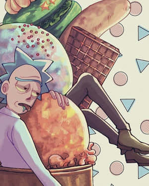 Total Rickall - Rick, Morty, Mr. Poopybutthole og venner i en spændende episode af Rick and Morty — Apple Watch Ultra Wallpapers