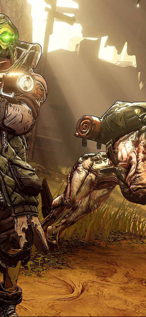 HD kvalitetsbillede af FL4K i Borderlands spil — 1320x2868 Wallpapers