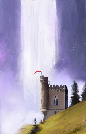 Forhåndsvisning baggrund slot, vandrer, vandfald — Honor MagicPad 3 Pro 12.3 Wallpapers