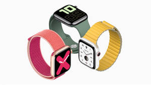 Tre forskellige Apple-ure baggrund — Apple Watch Wallpapers