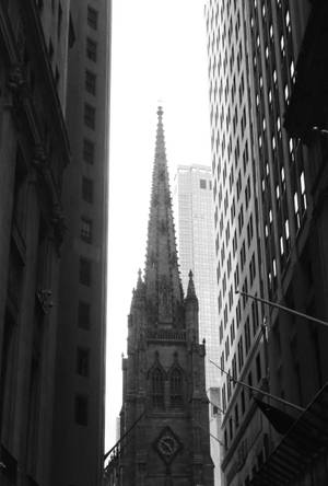 Trinity Church New York Sort og Hvid — Xiaomi Pad 7S Pro 12.5 Wallpapers