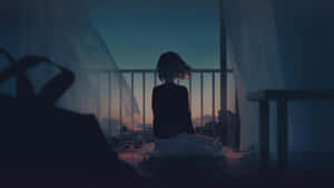 Trist anime-baggrund — Sørgelig anime GIF Wallpapers