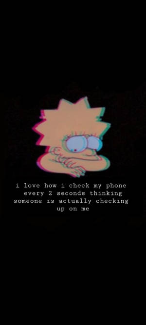 Trist Citat Lisa Simpson wallpaper — Redmi 17C 4G Wallpapers