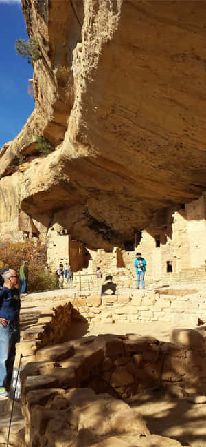 Turist udforsker Mesa Verde National Park — Vivo V60e Wallpapers