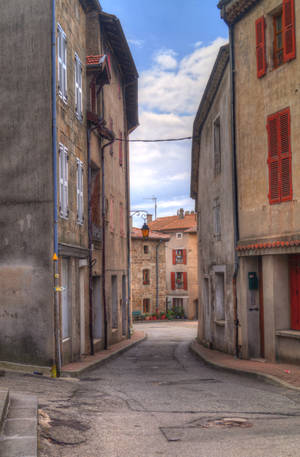 Vintage gamle bygninger på en beskadiget og ældet cementgade tapet — Honor MagicPad 3 Pro 12.3 Wallpapers