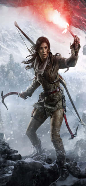 Iphone Xs Max Rise Of The Tomb Raider Baggrund — iPhone 15 Plus Wallpapers